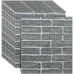 Set 10 Placi Tapet 3D, Flippy, 35 x 38 cm, Grosime 3 mm, din Polietilena, Model Caramida, Suprafata acoperita 1.33 mp,