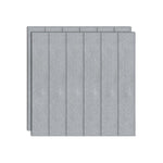 Set 10 Placi Tapet 3D, Flippy, 70 x 70 cm, Grosime 3 mm, din Rasina, Tip Placi de Lemn, Suprafata Acoperita 4.9 mp, Gri