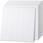 Set 10 Placi Tapet 3D, Flippy, 70 x 70 cm, Grosime 3 mm, din Rasina, Tip Placi de Lemn, Suprafata Acoperita 4.9 mp, Alb