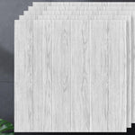 Set 10 Placi Tapet 3D, Flippy, 70 x 70 cm, Grosime 3 mm, din Rasina, Tip Placi de Lemn, Suprafata Acoperita 4.9 mp, Gri