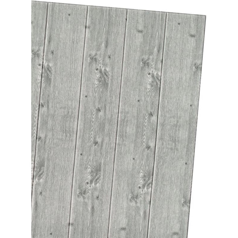 Set 10 Placi Tapet 3D, Flippy, 70 x 70 cm, Grosime 3 mm, din Rasina, Tip Placi de Lemn, Suprafata Acoperita 4.9 mp, Gri