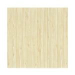 Set 10 Placi Tapet 3D, Flippy, 70 x 70 cm, Grosime 3 mm, din Rasina, Tip Placi de Lemn, Suprafata Acoperita 4.9 mp, Crem