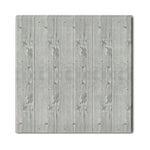 Set 10 Placi Tapet 3D, Flippy, 70 x 70 cm, Grosime 3 mm, din Rasina, Tip Placi de Lemn, Suprafata Acoperita 4.9 mp, Gri