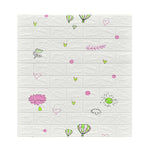 Set 10 Placi Tapet 3D, Flippy, 70 x 77 cm, Grosime 3 mm, din Polietilena, Tip Caramida, Model cu Baloane, Suprafata