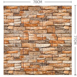 Set 10 Placi Tapet 3D, Flippy, 70 x 77 cm, Grosime 3 mm, din Polietilena, Model Caramida, Suprafata acoperita 5.3 mp,