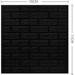 Set 10 Placi Tapet 3D, Flippy, 70 x 77 cm, Grosime 3 mm, din Polietilena, Model Caramida, Suprafata acoperita 5.3 mp,