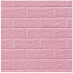 Set 10 Placi Tapet 3D, Flippy, 70 x 77 cm, Grosime 3 mm, din Polietilena, Model Caramida, Suprafata acoperita 5.3 mp,