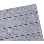 Set 10 Placi Tapet 3D, Flippy, 70 x 77 cm, Grosime 3 mm, din Polietilena, Model Caramida, Suprafata acoperita 5.3 mp,