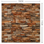 Set 10 Placi Tapet 3D, Flippy, 70 x 77 cm, Grosime 3 mm, din Polietilena, Model Caramida, Suprafata acoperita 5.3 mp,