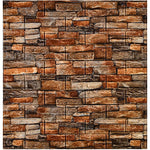 Set 10 Placi Tapet 3D, Flippy, 70 x 77 cm, Grosime 3 mm, din Polietilena, Model Caramida, Suprafata acoperita 5.3 mp,