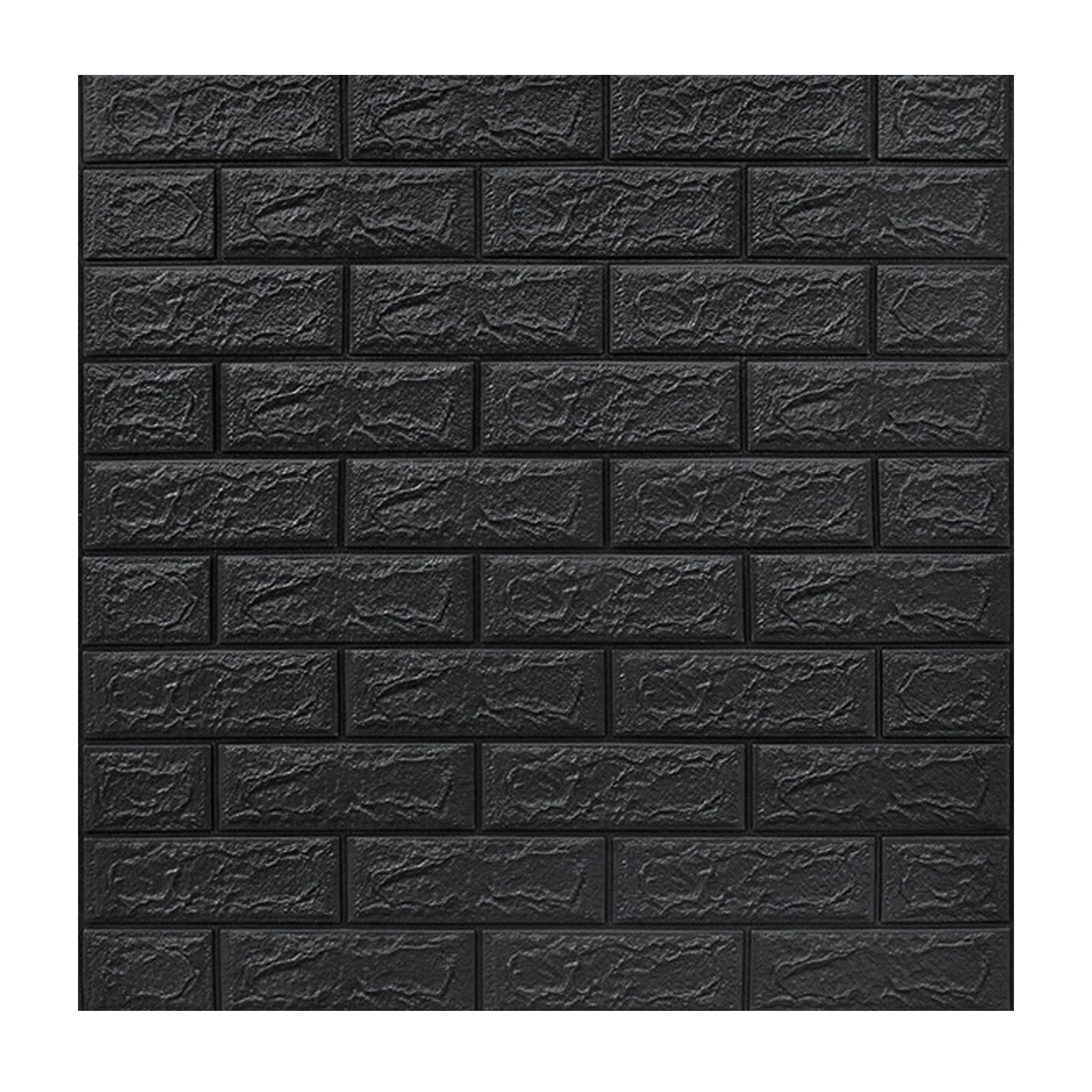 Set 10 Placi Tapet 3D, Flippy, 70 x 77 cm, Grosime 3 mm, din Polietilena, Model Caramida, Suprafata acoperita 5.3 mp,