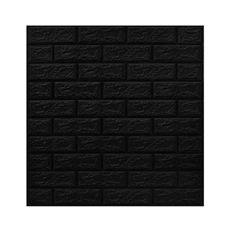 Set 10 Placi Tapet 3D, Flippy, 70 x 77 cm, Grosime 3 mm, din Polietilena, Model Caramida, Suprafata acoperita 5.3 mp,