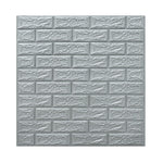 Set 10 Placi Tapet 3D, Flippy, 70 x 77 cm, Grosime 3 mm, din Polietilena, Model Caramida, Suprafata acoperita 5.3 mp,