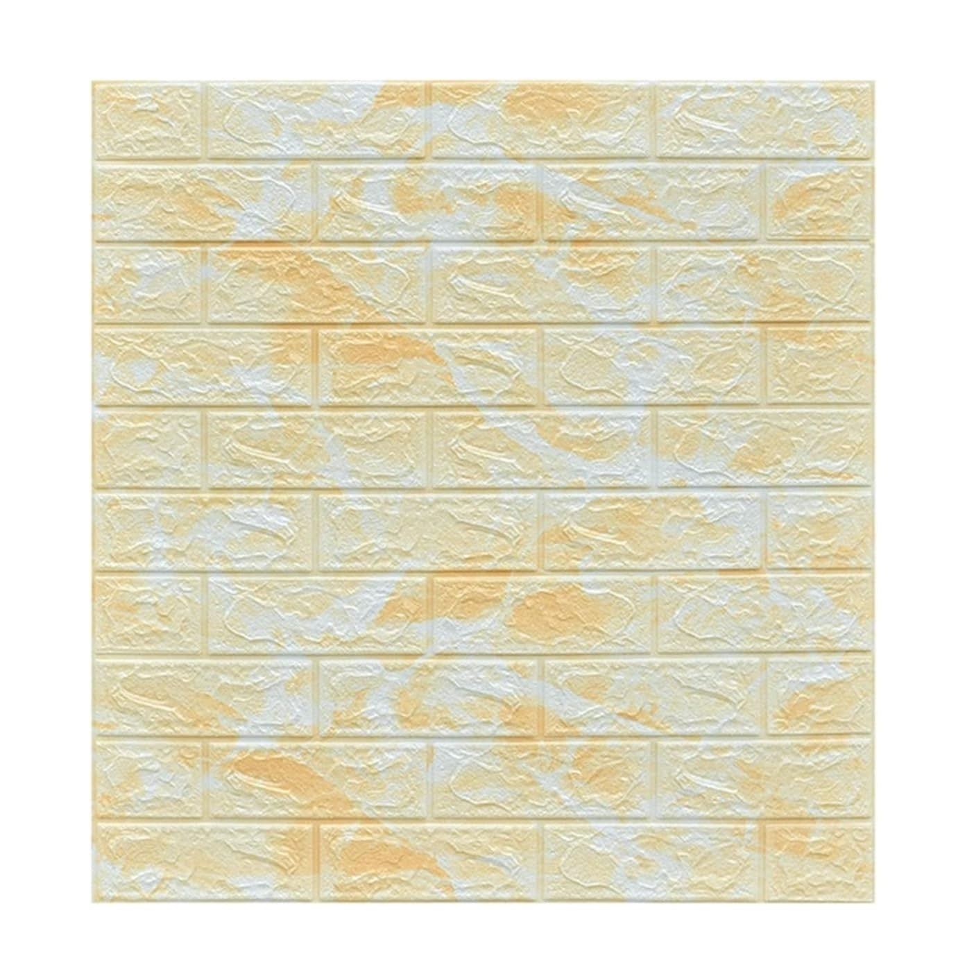 Set 10 Placi Tapet 3D, Flippy, 70 x 77 cm, Grosime 3 mm, din Polietilena, Model Caramida, Suprafata acoperita 5.3 mp,