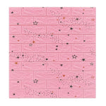 Set 10 Placi Tapet 3D, Flippy, 70 x 77 cm, Grosime 3 mm, din Polietilena, Tip Caramida, Model Stele, Suprafata
