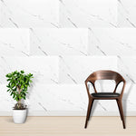 Set 10 Placi Tapet, Flippy, 60 x 30 cm, Grosime 1.5 mm, din PVC, Model Imitatie de Marmura, Suprafata acoperita 1.8 mp,