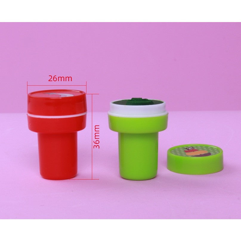 Set 10 Stampile, Flippy, pentru Copii 4-6 Ani, Model Printese din Desene, 20 x 5 x 2 cm, Multicolor