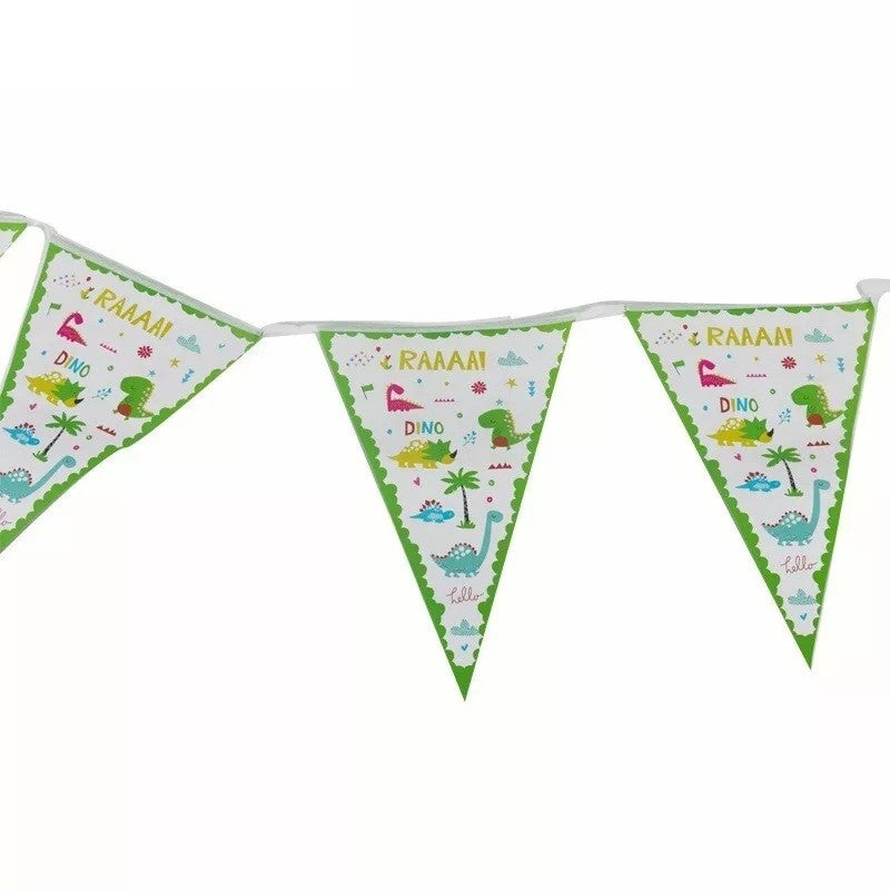 Set 10 Stegulete Tip Banner, Flippy, Colectia Dino Park, 28.5 x 20 cm, din Hartie Cretata, Multicolor