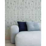 Set 10 Placi de Tapet, Flippy, Autoadezive, 70 x 77 cm, Suprafata Acoperita 5.3 mp, din PVC, Model Frunze Argintii, Gri