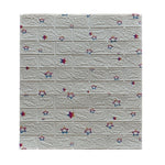 Set 10 Placi de Tapet, Flippy, Autoadezive, 70 x 77 cm, Suprafata Acoperita 5.3 mp, din PVC, Model Stelute Curcubeu, Alb