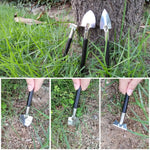 Set 10 Unelte de Gradina, Flippy, pentru Plantare Prelucrare Sol si Ingrijire Plante, Manere Negre, Material PVC si