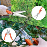 Set 10 Unelte de Gradina, Flippy, pentru Plantare Prelucrare Sol si Ingrijire Plante, Manere Portocalii, Material PVC