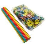 Set 100 Bete cu Rozete pentru Baloane, Flippy, Suporturi de plastic, Usor de instalat, Reutilizabil, Pentru aniversare,