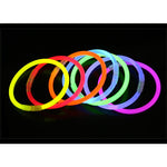 Set 100 Bratari Luminoase, Flippy, pentru Petreceri, Fosforescente, Glow Sticks, 20 cm, Multicolor
