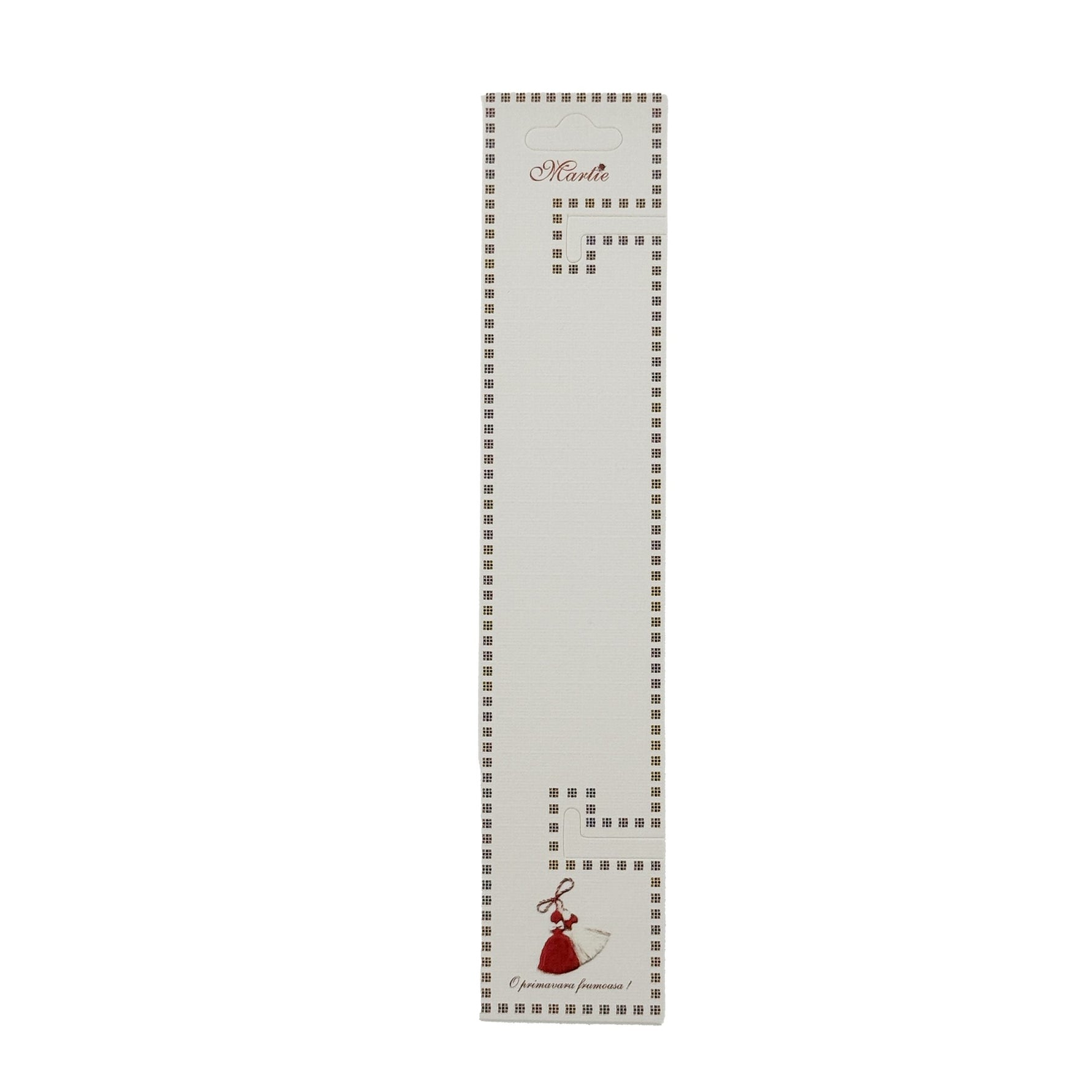 Set 100 Buc Cartonase pentru Bratara Martisor, Flippy, Model Martisor, 15 x 3 cm, Design Traditional de Primavara,