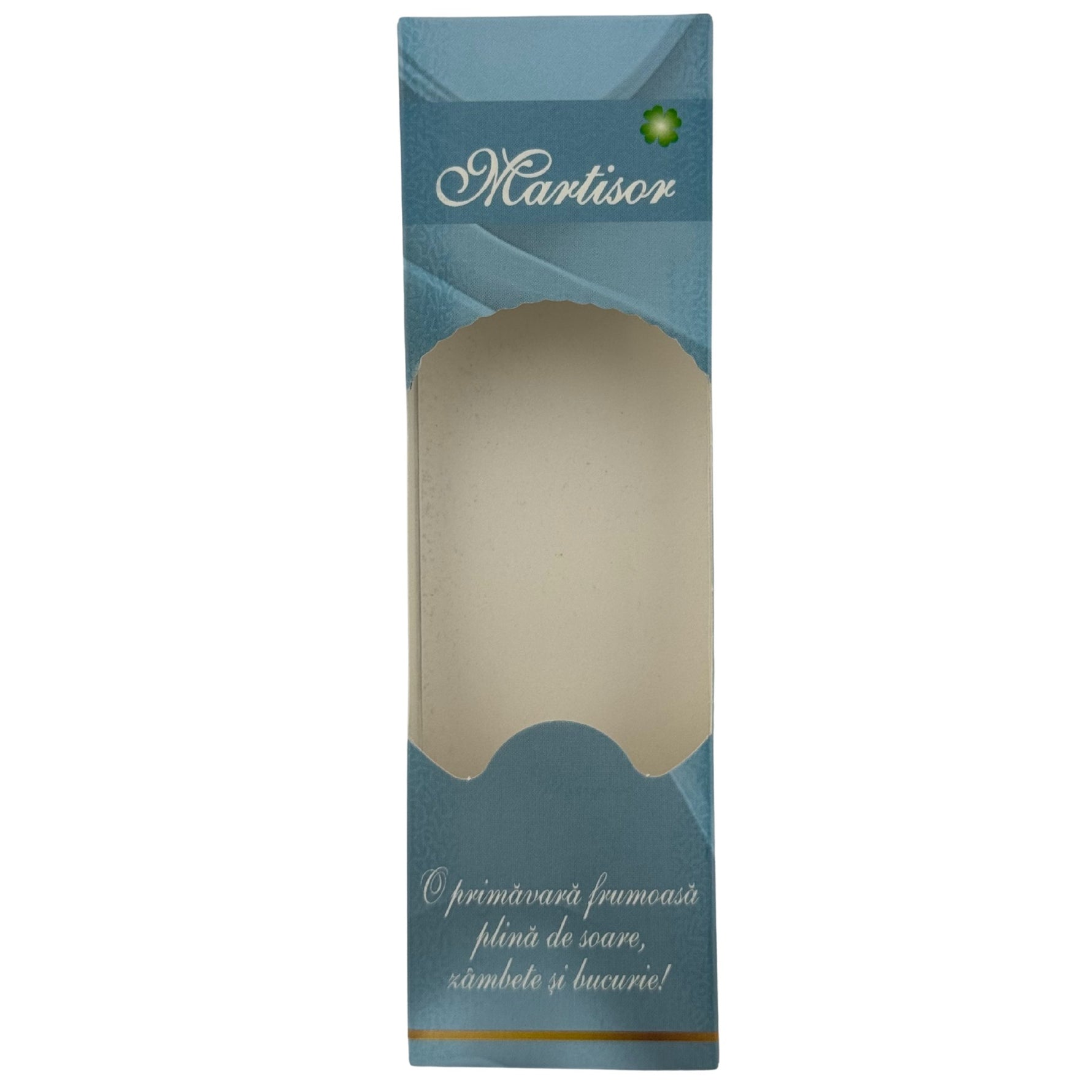 Set 100 Bucati Ambalaje de Carton pentru Martisoare, Flippy, Cutii Brosa, Model Primavara, Albastru