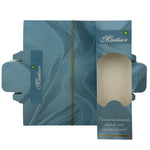 Set 100 Bucati Ambalaje de Carton pentru Martisoare, Flippy, Cutii Brosa, Model Primavara, Albastru