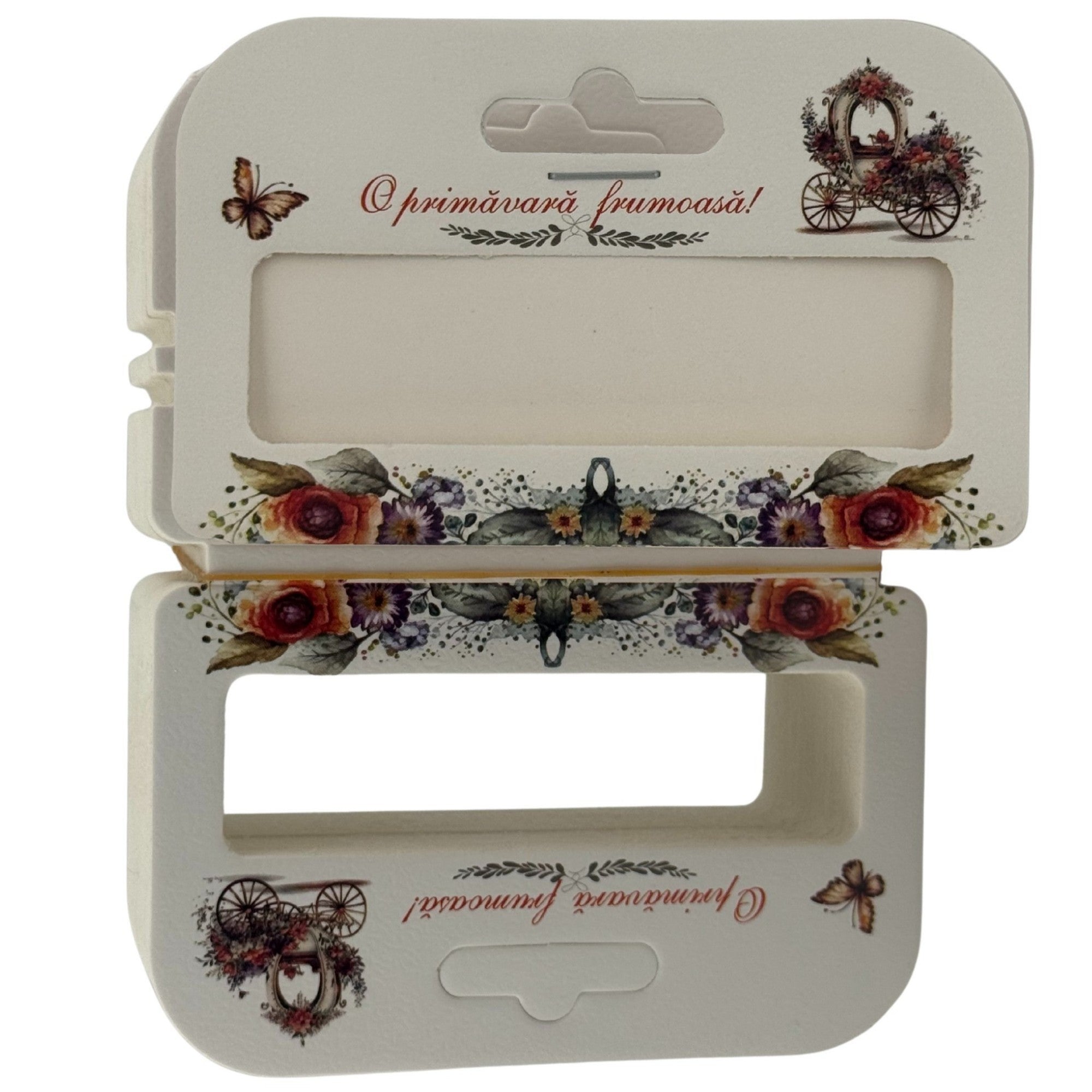 Set 100 Bucati Ambalaje de Carton pentru Martisor, Flippy, Cutii Bratara, Model Caleasca