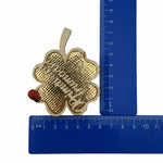 Set 100 bucati Martisor din Lemn cu Magnet, Jolie, Model Trifoi cu Scris O Primavara Frumoasa, Decor Buburuza, Insertie