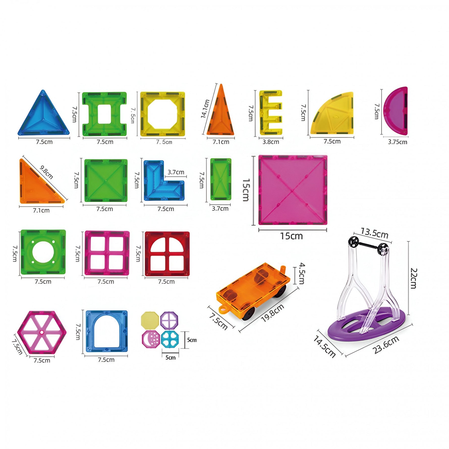 100-piece magnetic building block set, Flippy, magnetic bricks, large, geometric shapes, 3 years old, ABS, magnets,