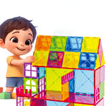 100-piece magnetic building block set, Flippy, magnetic bricks, large, geometric shapes, 3 years old, ABS, magnets,