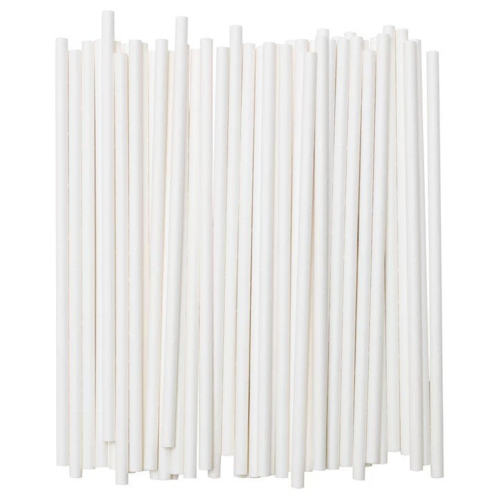 Set 100 Paie, Flippy, din Hartie, 20 cm, Model Uni, Alb