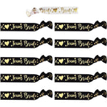 Set 11 Bratari, Flippy, pentru Petrecerea Burlacitelor, din Panza, Marime Universala, Alb/Negru