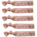 Set 11 Bratari, Flippy, pentru Petrecerea Burlacitelor, din Panza, Marime Universala, Alb/Roz