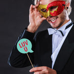 Set 12 Accesorii pentru Petrecere, Flippy, Props pentru Photo Corner, Tematica Iubire, Multicolor