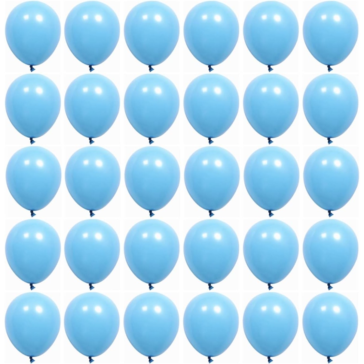 Set 12 Baloane, Flippy, din Latex Standard, 13 cm, Albastru Deschis