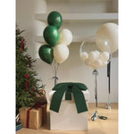 Set 12 Baloane, Flippy, din Latex Standard, 13 cm, Verde Inchis