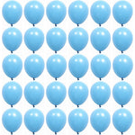 Set 12 Baloane, Flippy, din Latex Standard, 25 cm, Albastru Deschis