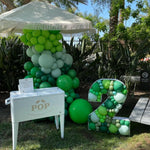 Set 12 Baloane, Flippy, din Latex Standard, 30 cm, Verde Inchis