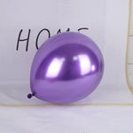 Set 12 Baloane, Flippy, din Latex Chrome, 25 cm, Mov