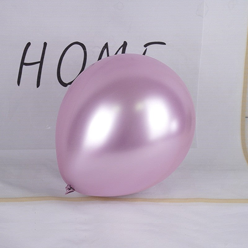Set 12 Baloane, Flippy, din Latex Chrome, 30 cm, Mov Deschis