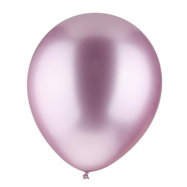 Set 12 Baloane, Flippy, din Latex Chrome, 30 cm, Mov Deschis