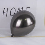 Set 12 Baloane, Flippy, din Latex Chrome, 30 cm, Negru