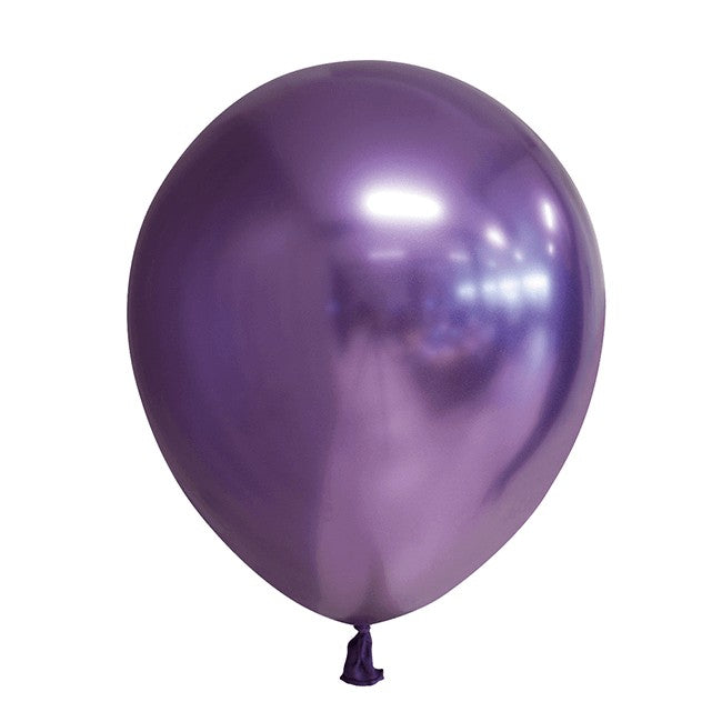 Set 12 Baloane, Flippy, din Latex Chrome, 30 cm, Mov