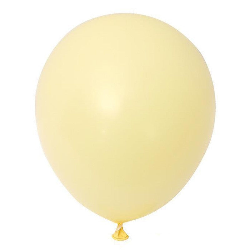 Set 12 Baloane, Flippy, din Latex Macaroon, 30 cm, Galben
