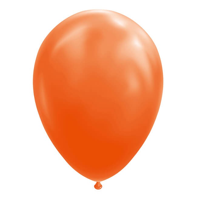 Set 12 Baloane, Flippy, din Latex Standard, 13 cm, Portocaliu